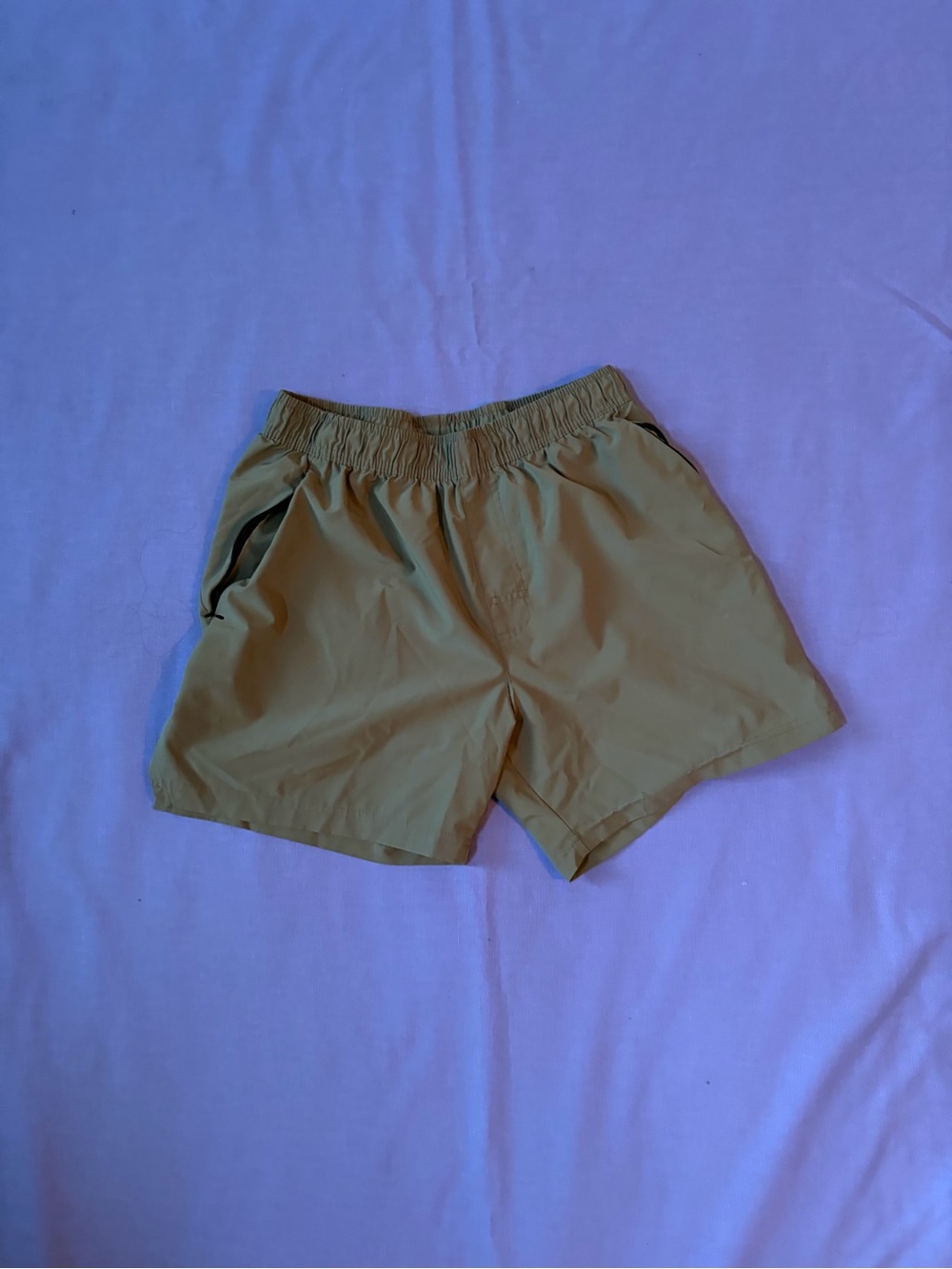 Men's Olive Green 7” Elastic-Waist Shorts